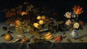 AST, Balthasar van der Still Life with Fruit and Flowers oil painting on canvas